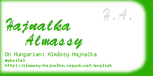 hajnalka almassy business card